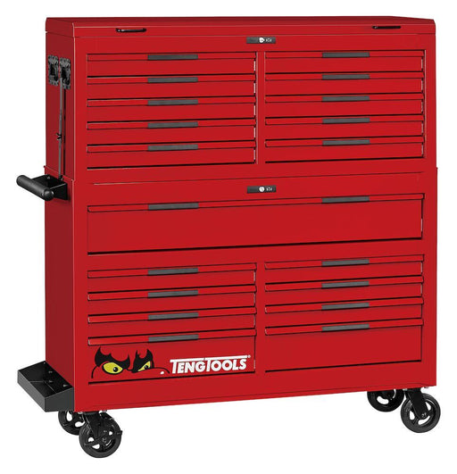 Teng Tools 53" PRO35™ Monster stack tool kit 1295 pieces red Town Tools - Dynamic Drive