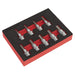 Sealey Premier 9pc 3/8" Drive Hex Key Socket Bit Set 4-12mm Allen Allan EVA Tray Sealey  - Dynamic Drive