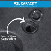 Dellonda Fillable Parasol Base, Water/Sand Fill 92L 4pc DG269 Dellonda - Dynamic Drive