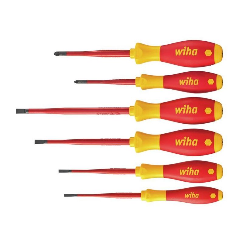 Wiha SoftFinish® electric slimFix SL/PZ Screwdriver Set, 6 Piece Wiha - Dynamic Drive