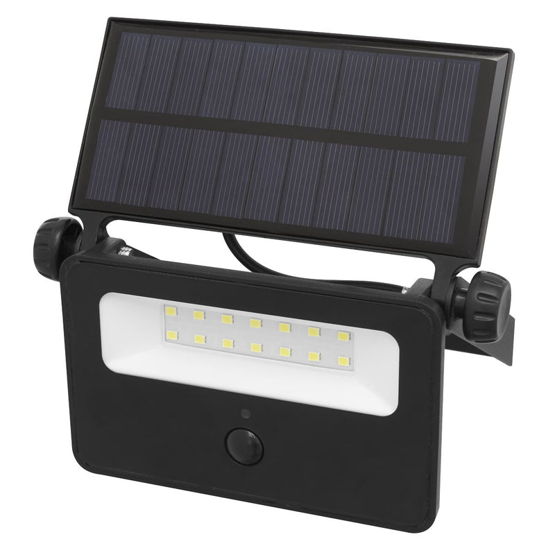 Sealey Extra-Slim Solar Floodlight with Wall Bracket 16W SMD LED LED16S Sealey - Dynamic Drive