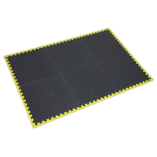 Sealey Interlocking EVA Foam Workshop Mat Set 1240 x 1825mm with Hi-Vis Edges Sealey - Dynamic Drive