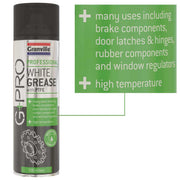 Granville White Grease Aerosol PTFE Waterproof Lubricant Spray Brake 500ml Granville - Dynamic Drive