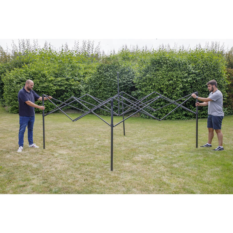 Dellonda 2x2m Pop-Up Gazebo Heavy Duty Carry Bag Rope Stakes & Weight Beige Dellonda - Dynamic Drive