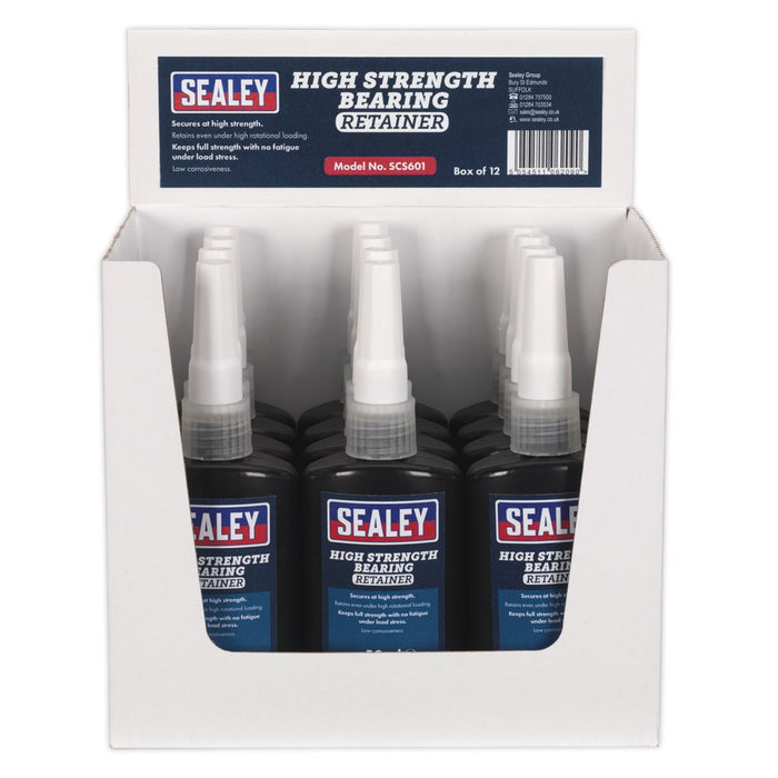 Sealey Bearing Fit Retainer High Strength 50ml Pack of 12 SCS601 Sealey - Dynamic Drive