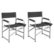 2 Isabella Directors Chair Dark Grey Caravan Garden Camping Isabella  - Dynamic Drive