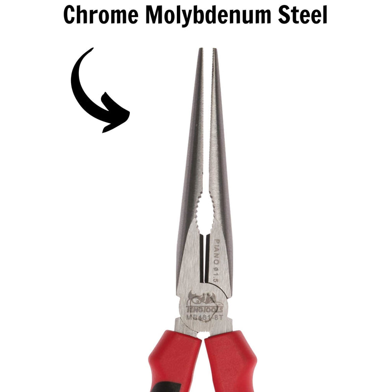 Teng Tools Long Nose Plier TPR Grip 205mm Teng Tools - Dynamic Drive