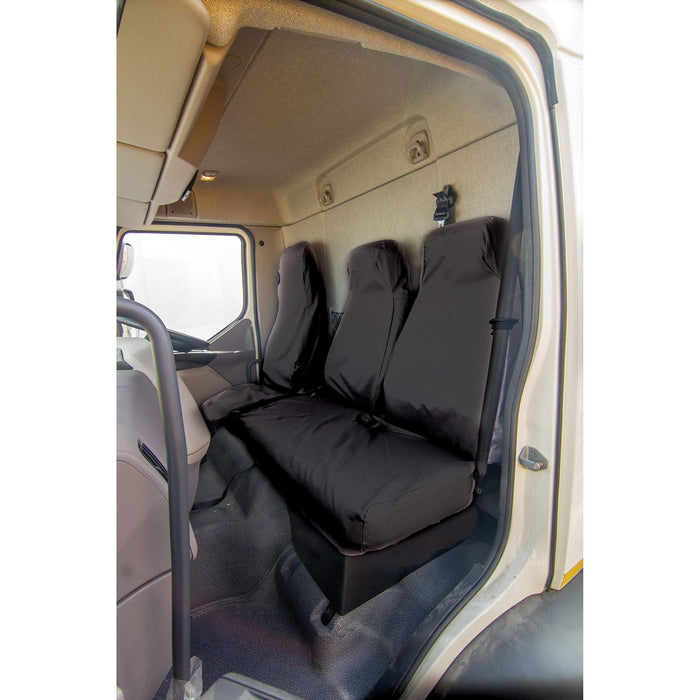 Town & Country Truck Seat Cover - Double Passenger - Black for DAF LF Town & Country Vehicle Seat Covers  - Dynamic Drive