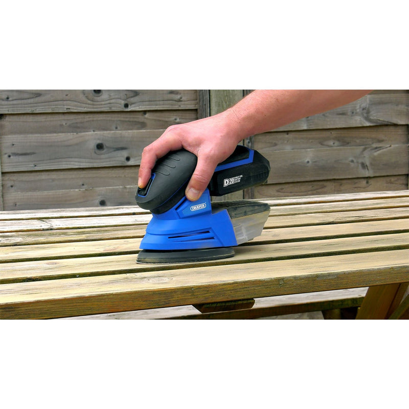 Draper D20 20V Tri-Base Detail Sander, 1 x 2.0Ah Battery, 1 x Charger 00608 Draper - Dynamic Drive