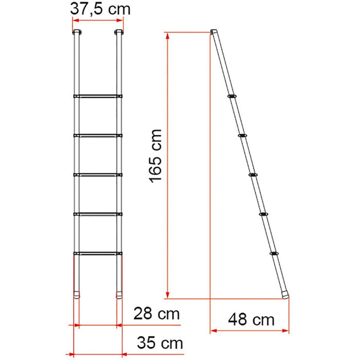 Fiamma Deluxe 5B Bunk Ladder, Sturdy & Reliable Build Fiamma - Dynamic Drive