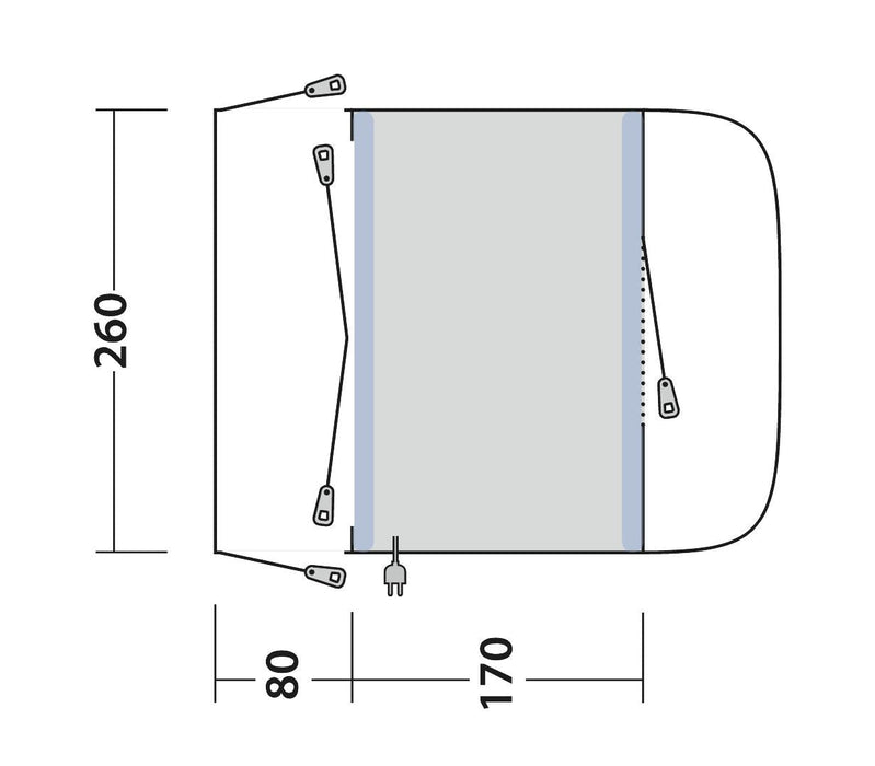 Outwell Santa Monica Driveaway Air Awning Grey Outwell - Dynamic Drive