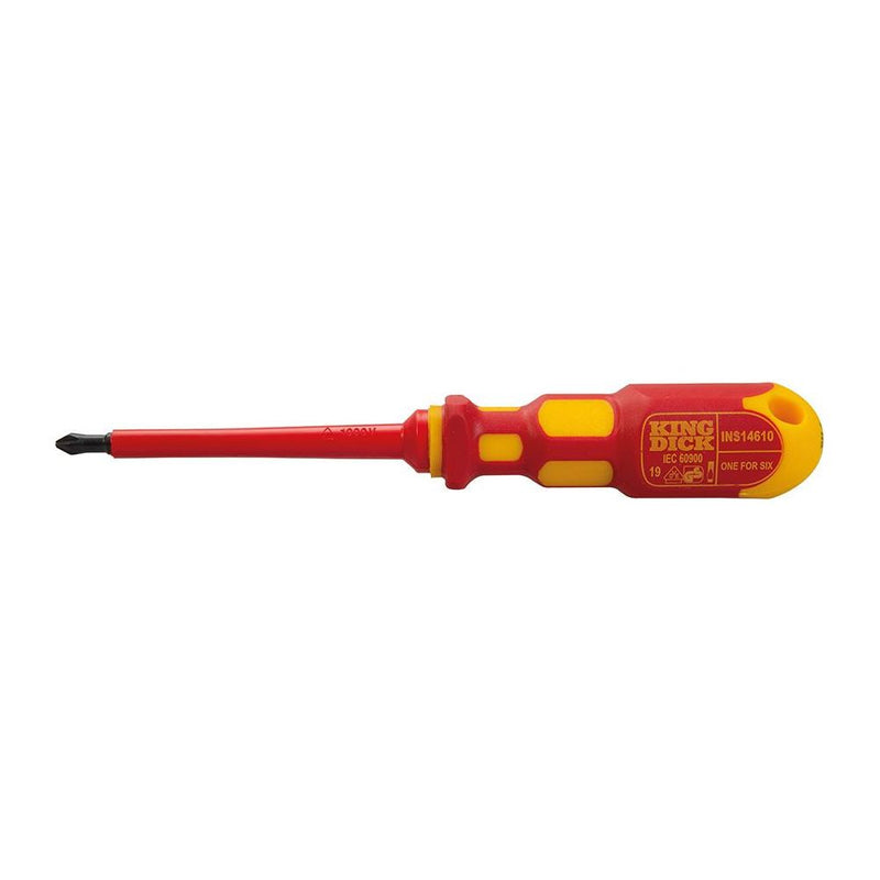 King Dick 1-for-6 Screwdriver Insulated PZ1, PZ2, PZ3 & PH1, PH2, PH3 King Dick - Dynamic Drive