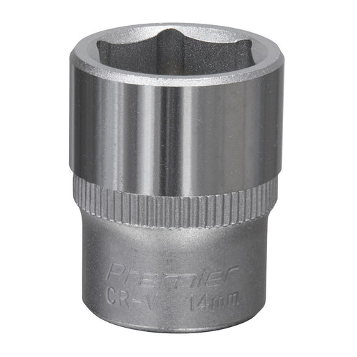 Sealey WallDrive Socket 14mm 1/4"Sq Drive S1414 Sealey - Dynamic Drive
