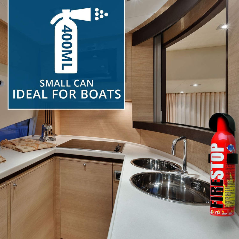 Compact Fire Stop Extinguisher Flame Reducer Home Caravan Car Van Boat 400ml Fire Stop - Dynamic Drive