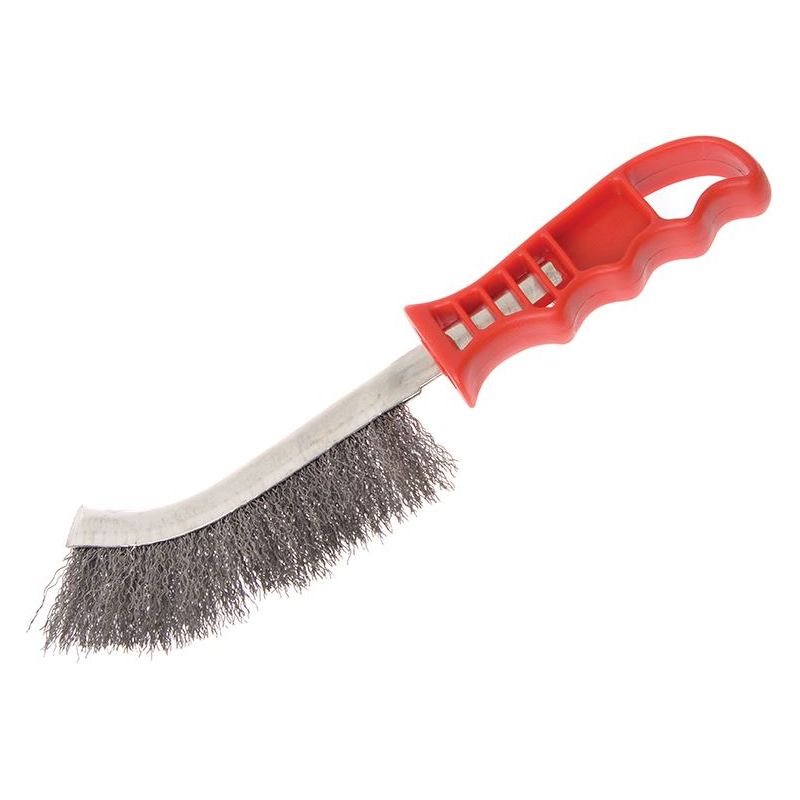 Faithfull Wire Scratch Brush Steel Red Handle Faithfull - Dynamic Drive