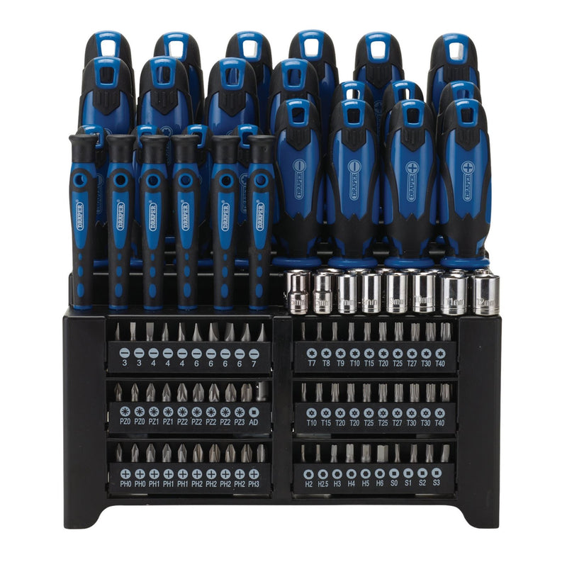 Draper Screwdriver and Bit Set, Blue (103 Piece) 28001 Draper - Dynamic Drive