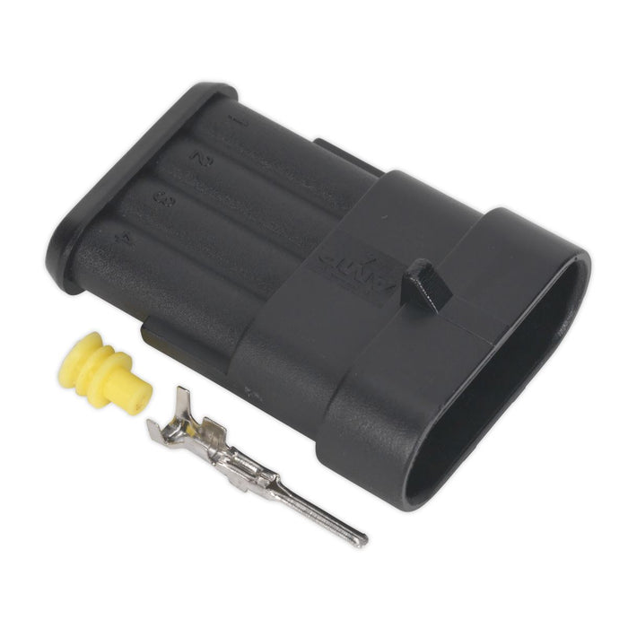 Sealey Superseal Male Connector 4-Way Pack of 3 SSC4M Sealey - Dynamic Drive