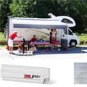 Fiamma F45L Winch Awning Wind Out 550 Polar White Case Royal Blue Fabric Fiamma  - Dynamic Drive