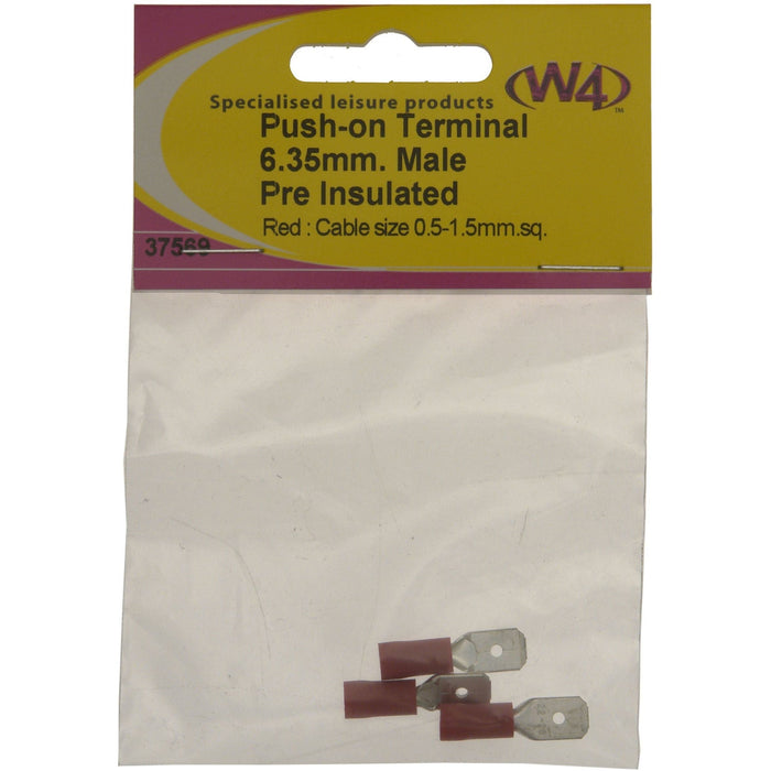 W4 Push On Terminal M 635 Red (3) 37569 W4 - Dynamic Drive