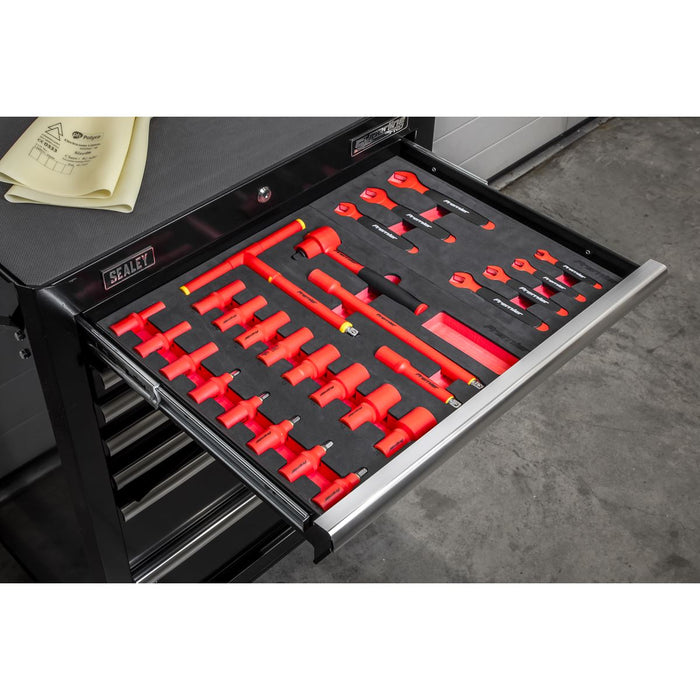 Sealey Insulated Tool Kit with 7 Drawer Rollcab 63pc TBTECOMBO2 Sealey - Dynamic Drive