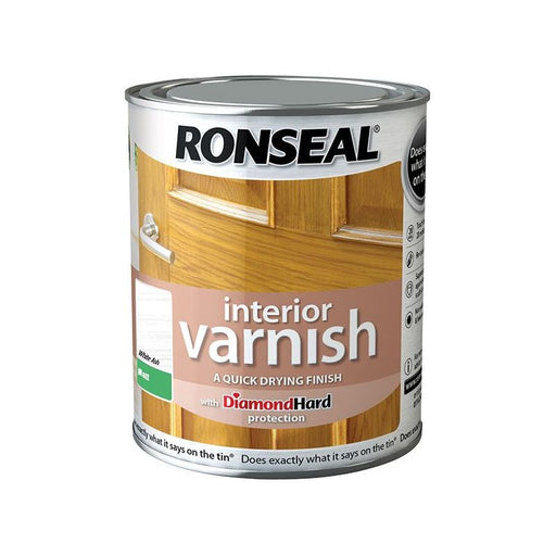 Ronseal Interior Varnish Quick Dry Matt White Ash 750ml Ronseal - Dynamic Drive