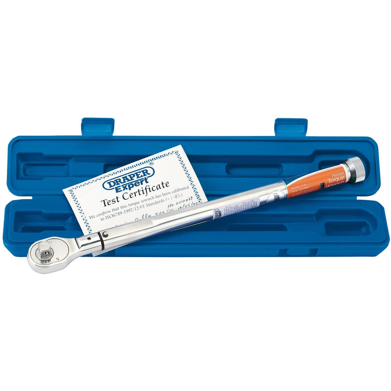 Draper Expert Precision Torque Wrench, 1/2" Sq. Dr., 30 - 100Nm 58138 Draper - Dynamic Drive