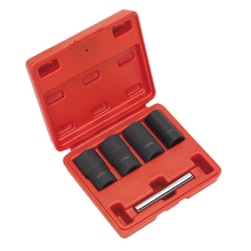 Sealey Locking Wheel Nut Removal Set 5pc 1/2"Sq Drive SX201 Sealey - Dynamic Drive