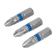 Sealey Power Tool Bit Pozi #2 Colour-Coded S2 25mm Pack O Sealey - Dynamic Drive