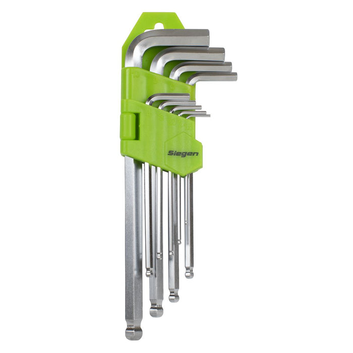 Siegen Siegen Long Ball-End Hex Key Set 9pc S01260 Siegen - Dynamic Drive