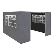 Dellonda Side Walls/Doors/Windows for Gazebo/Marquee Fits 2 x 2m Models - Grey Dellonda - Dynamic Drive