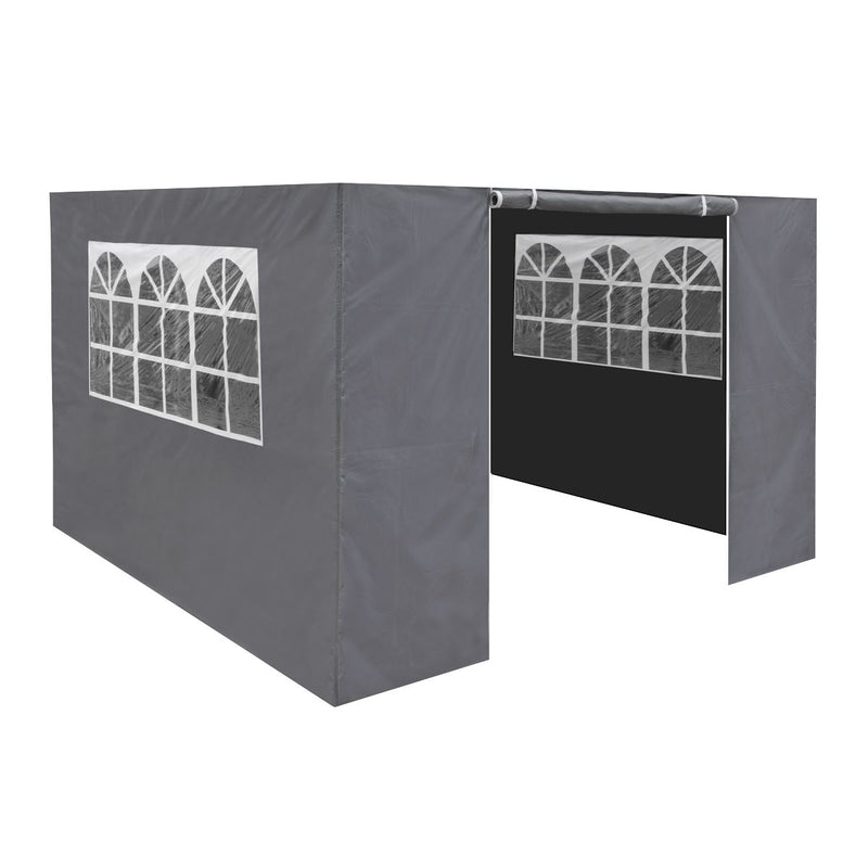 Dellonda Side Walls/Doors/Windows for Gazebo/Marquee Fits 2 x 2m Models - Grey Dellonda - Dynamic Drive