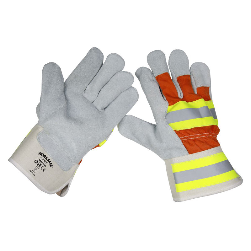 Sealey Reflective Rigger's Gloves Pair SSP14HV Sealey - Dynamic Drive