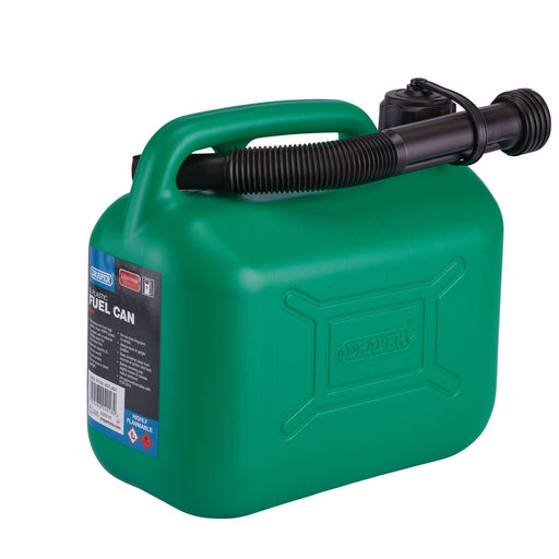 Draper Plastic Fuel Can, 5L, Green 09052 Draper - Dynamic Drive