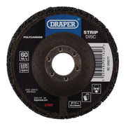 Draper Polycarbide Strip Disc, 115mm, 22.23mm, 180 Grit, Black 37607 Draper - Dynamic Drive