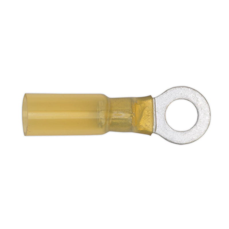 Sealey Heat Shrink Ring Terminal6.4mm Yellow Pack of 25 YTSR2564 Sealey - Dynamic Drive