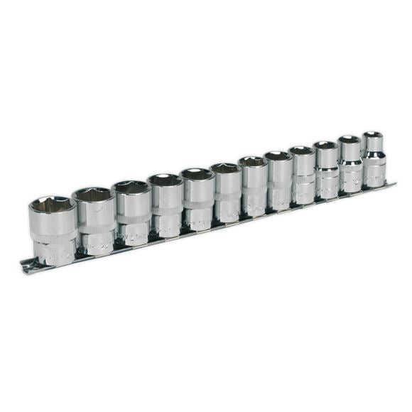 Sealey Socket Set 12pc 1/2"Sq Drive 6pt WallDrive Metric AK2695 Sealey  - Dynamic Drive