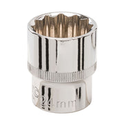 Silverline Socket 1/2" Drive 12pt Metric 24mm Silverline - Dynamic Drive