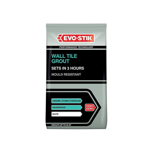 Evo-Stik Wall Tile Grout Mould Resistant White 500g EVO-STIK - Dynamic Drive