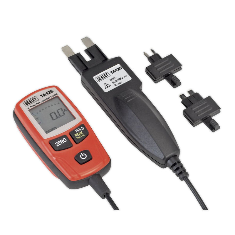 Sealey Automotive Current Tester 80A Mini Standard & Maxi Blade Fuses TA125 Sealey - Dynamic Drive