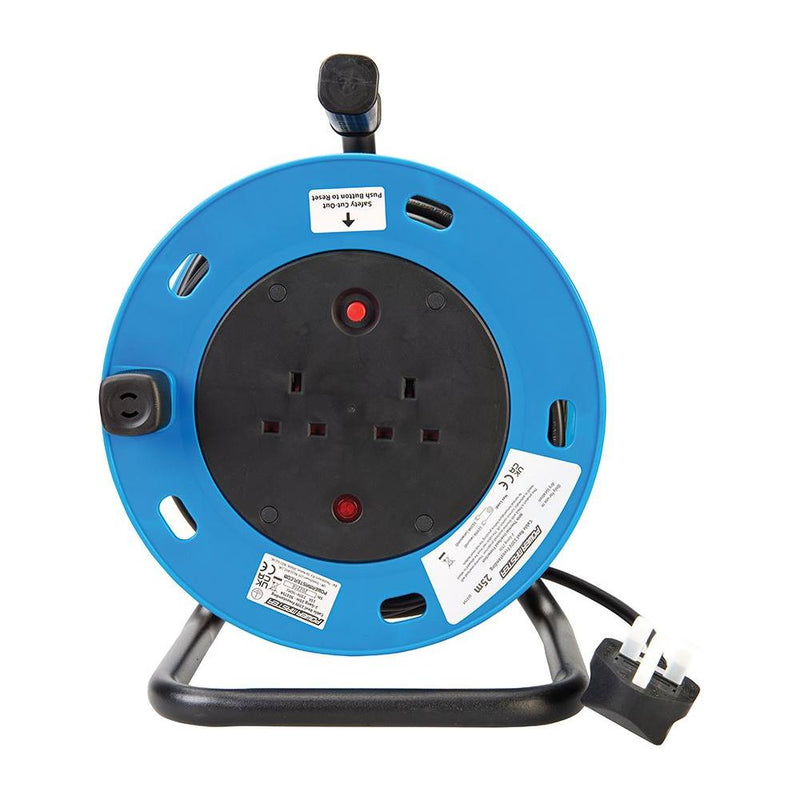 Powermaster Cable Reel Freestanding 13A 230V 2-Gang 25m PowerMaster - Dynamic Drive