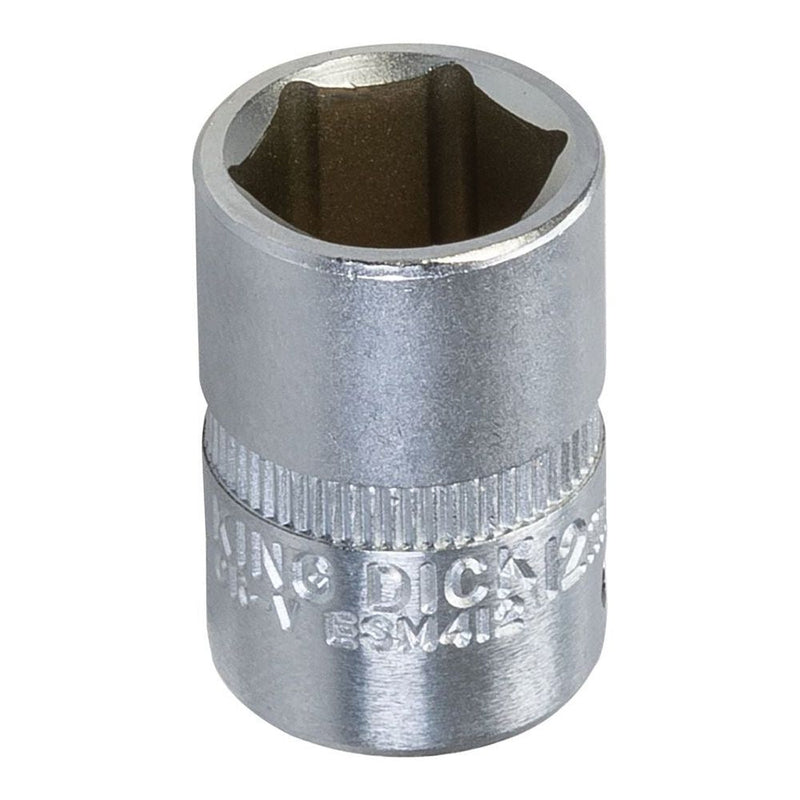 King Dick Socket SD 1/4" Metric 6pt 12mm King Dick - Dynamic Drive