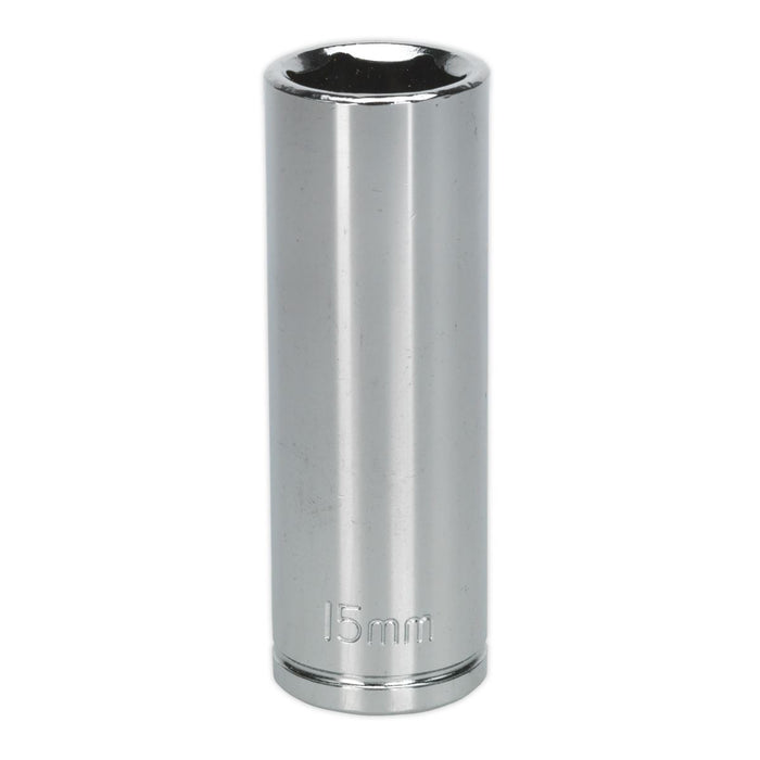 Seigen by Sealey WallDrive Socket 15mm Deep 3/8"Sq Drive S0593 Seigen by Sealey  - Dynamic Drive