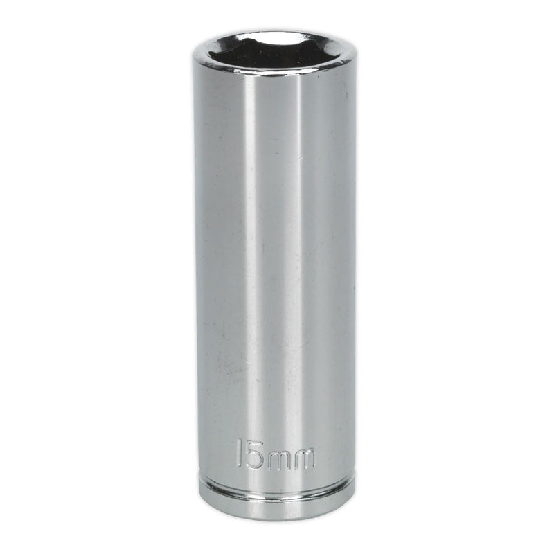 Sealey WallDrive Socket 15mm Deep 3/8"Sq Drive S0593 Siegen by Sealey - Dynamic Drive