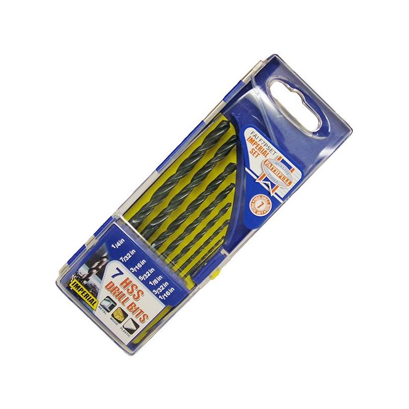 Faithfull HSS Drill Bit Set of 7 1/16-1/4 x 1/32 Faithfull - Dynamic Drive