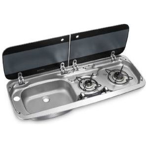 Smev 9222 Combi Lh Sink & Lid 1" Straight Waste 9600037325 UK Camping And Leisure - Dynamic Drive