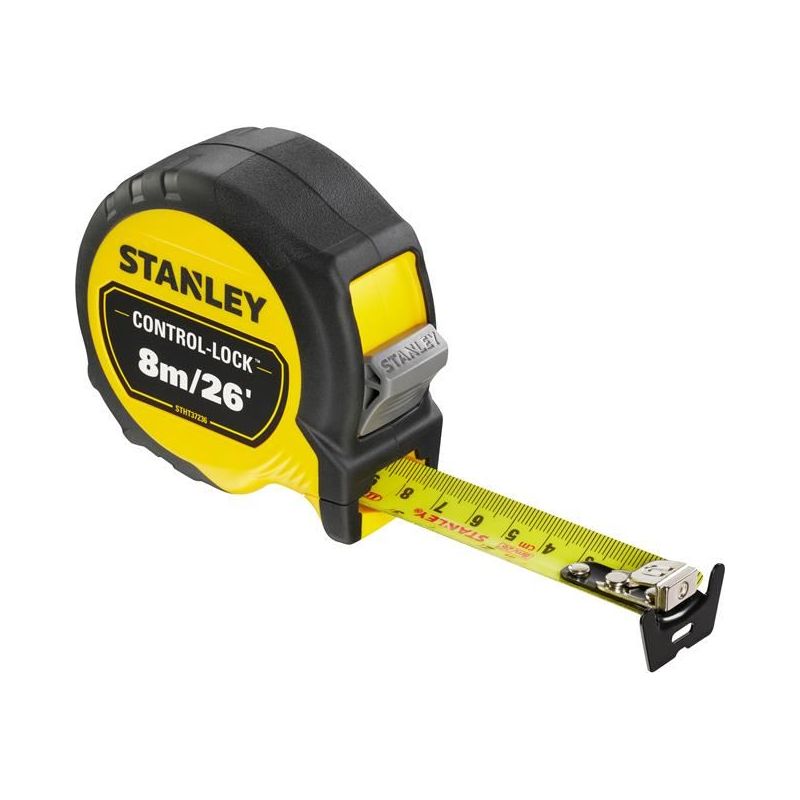 Stanley® Hand Tools CONTROL-LOCK™ Pocket Tape 8m/25ft (Width 25mm) STANLEY® Hand Tools - Dynamic Drive