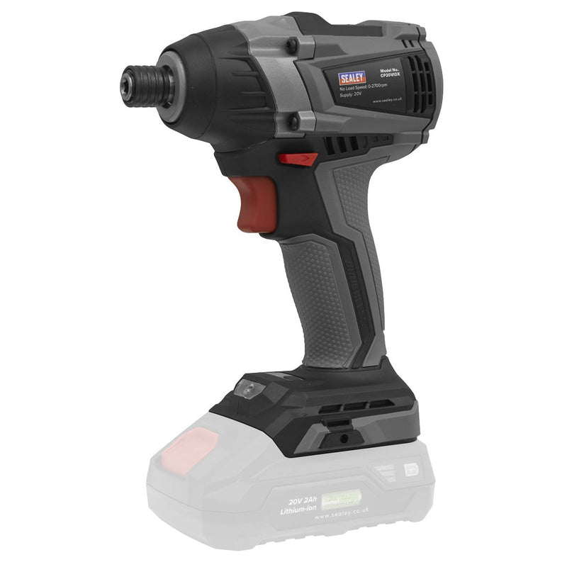 Sealey Brushless Impact Driver Kit 1/4"Hex 20V SV20 Series 2 Batteries Sealey - Dynamic Drive