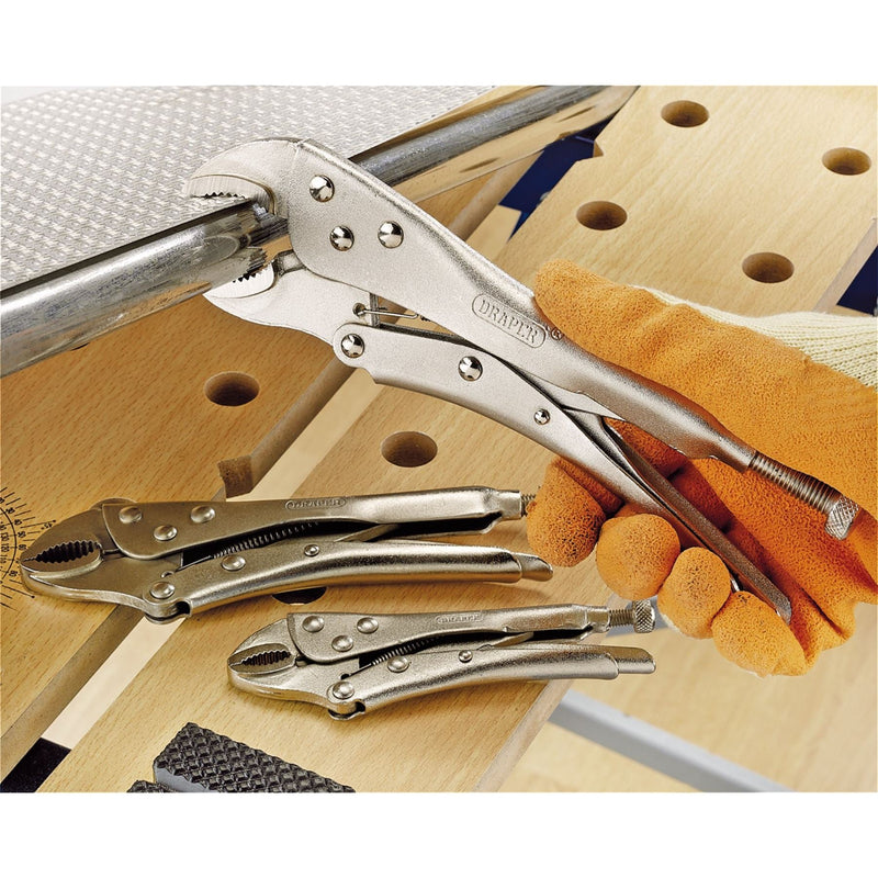 Draper Self Grip Curved Jaw Pliers Set (3 Piece) 67825 Draper - Dynamic Drive