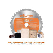 Evolution R185SMS-Li EXT Sliding Mitre Saw 18V 1 x 4.0Ah Li-ion Evolution - Dynamic Drive