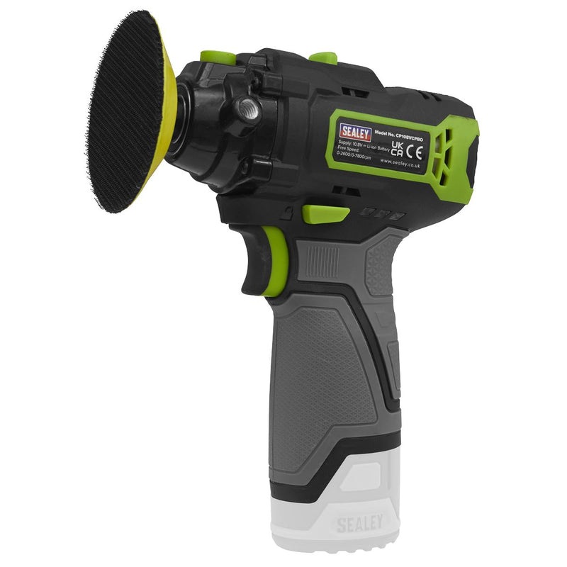 Sealey Cordless Polisher75mm 10.8V SV10.8 Series Body Only CP108VCPBO Sealey - Dynamic Drive